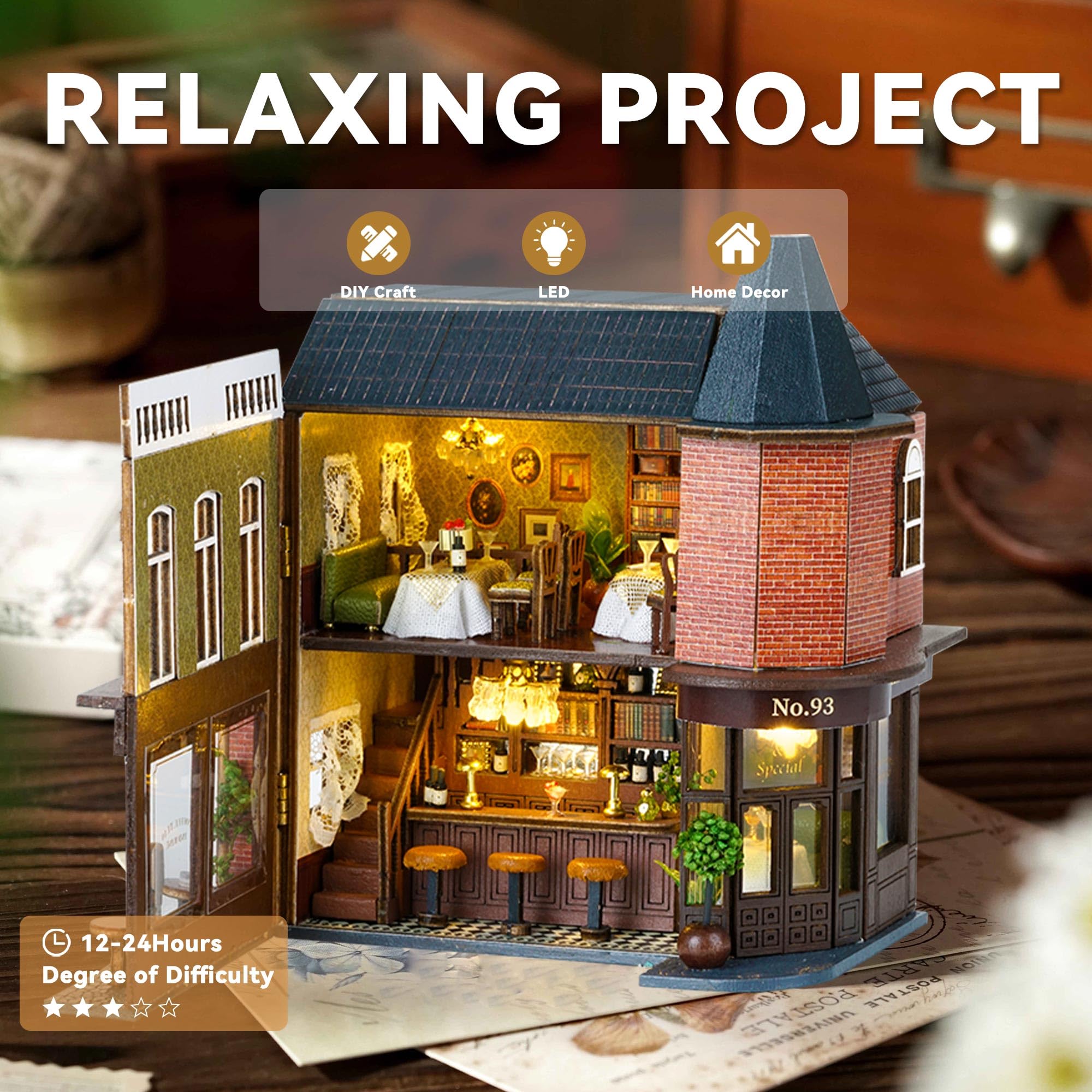 ドールハウス　ハンドメイド1/12　NO.83 Amazon.com: Flever Dollhouse Miniature DIY House Kit Creative Room